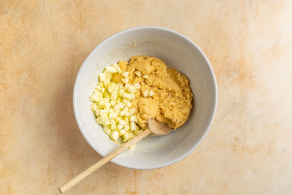 Taste of Home Apple Muffins recipe photo of making the batter.