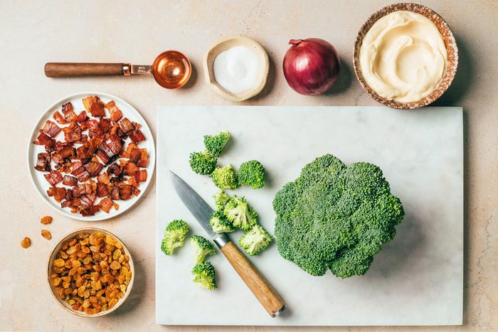 Ingredients Of Broccoli Raisin Salad Recipe For Taste Of Home