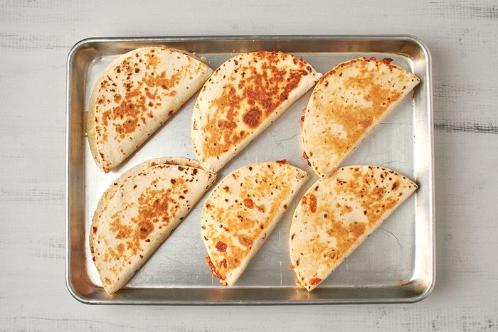 Bake the quesadillas