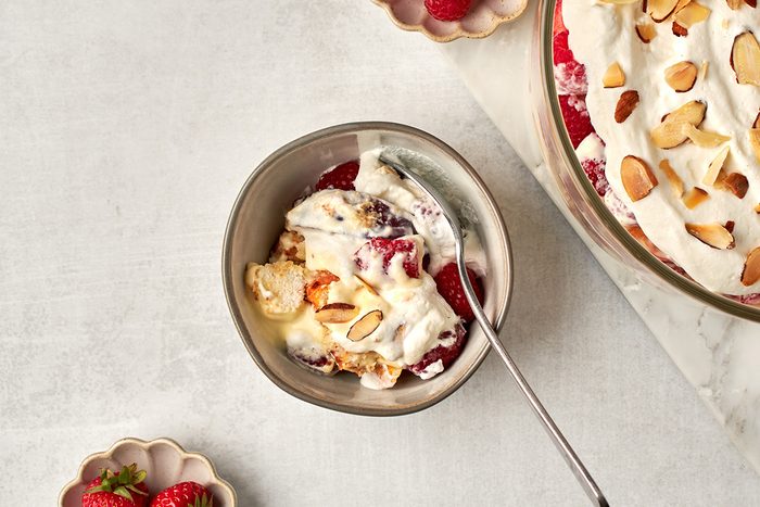 If you want a special dessert recipe to wow your guests, this English trifle by Taste of Home is it.