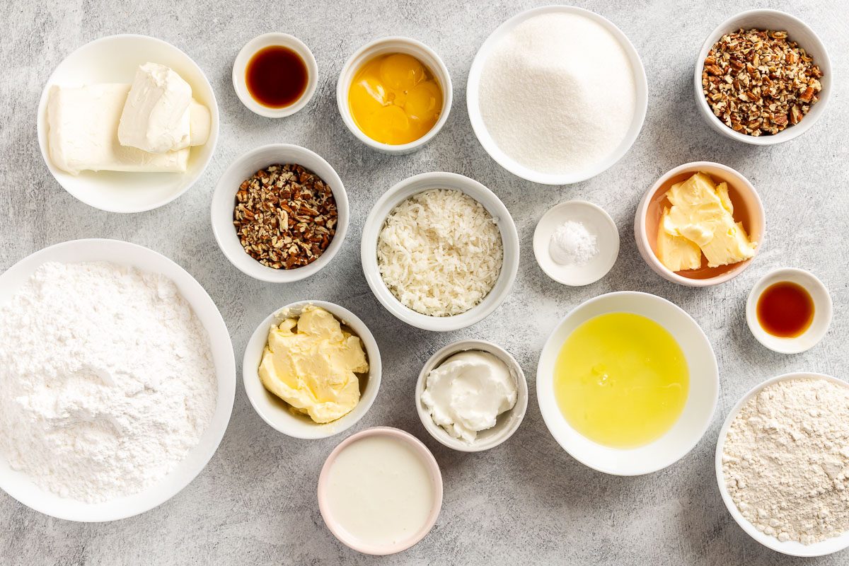 Taste of Home Italian Cream Cake recipe photo of the ingredients.