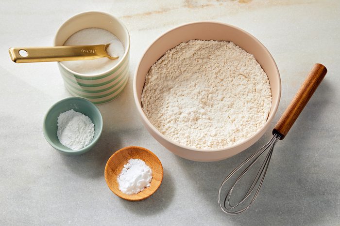 Oatmeal Coconut Cookies Ingredient top view shot