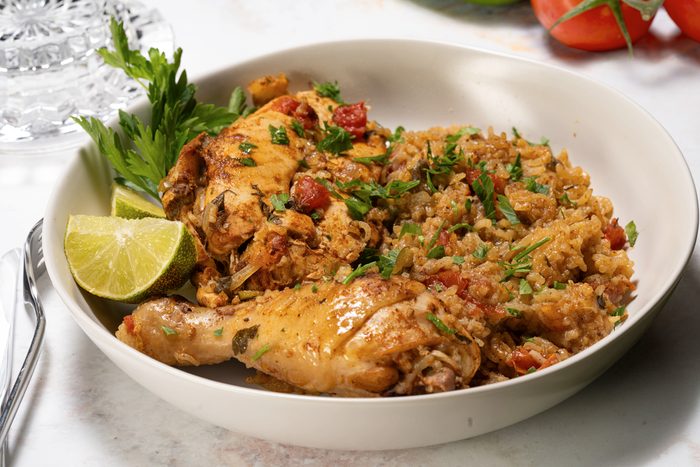 Spanish Chicken and Rice, Plated