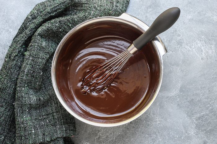 Chocolate frosting for peanut butter cup cupcakes, a recipe from Taste of Home.