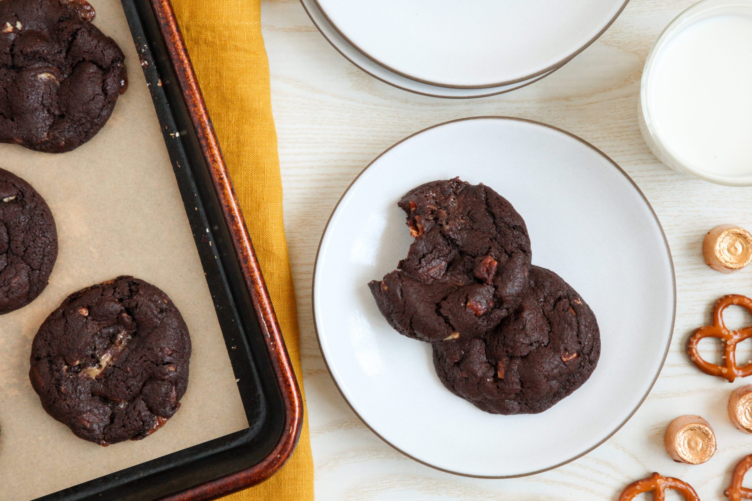 Chocolate Rolo Cookies