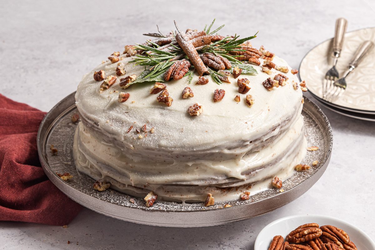 Closeup Of Homemade Mama's Spice Cake