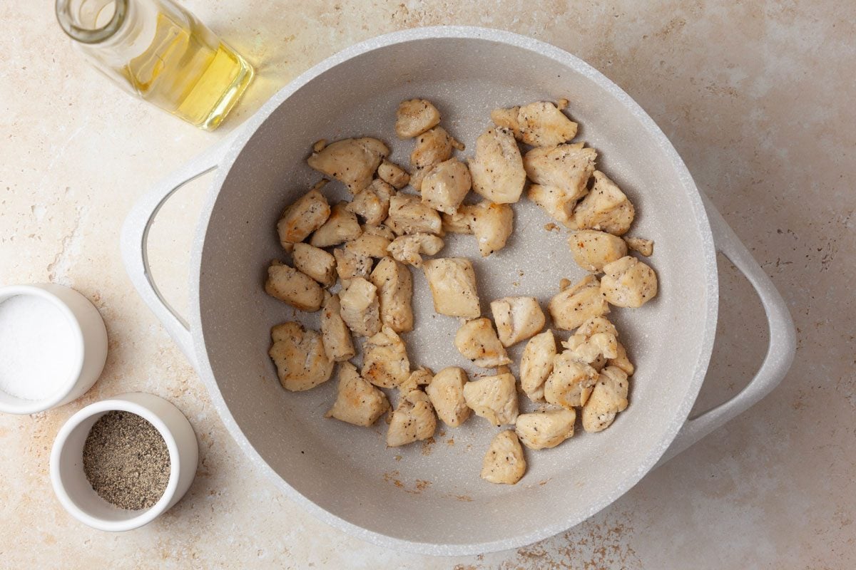 Step 1 of Taste of Home West African Chicken Stew is to season the chicken generously with salt and pepper. In a Dutch oven, cook the chicken over medium heat, in 2 teaspoons of the oil, for four to six minutes or until it’s no longer pink. Remove the chicken from the pot and set it aside.