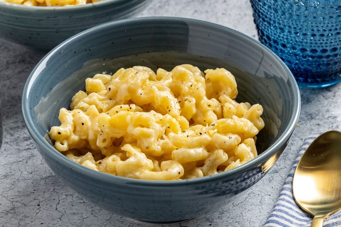 Taste of Home 4 Cheese Mac and Cheese photo of the finished recipe served in bowls.