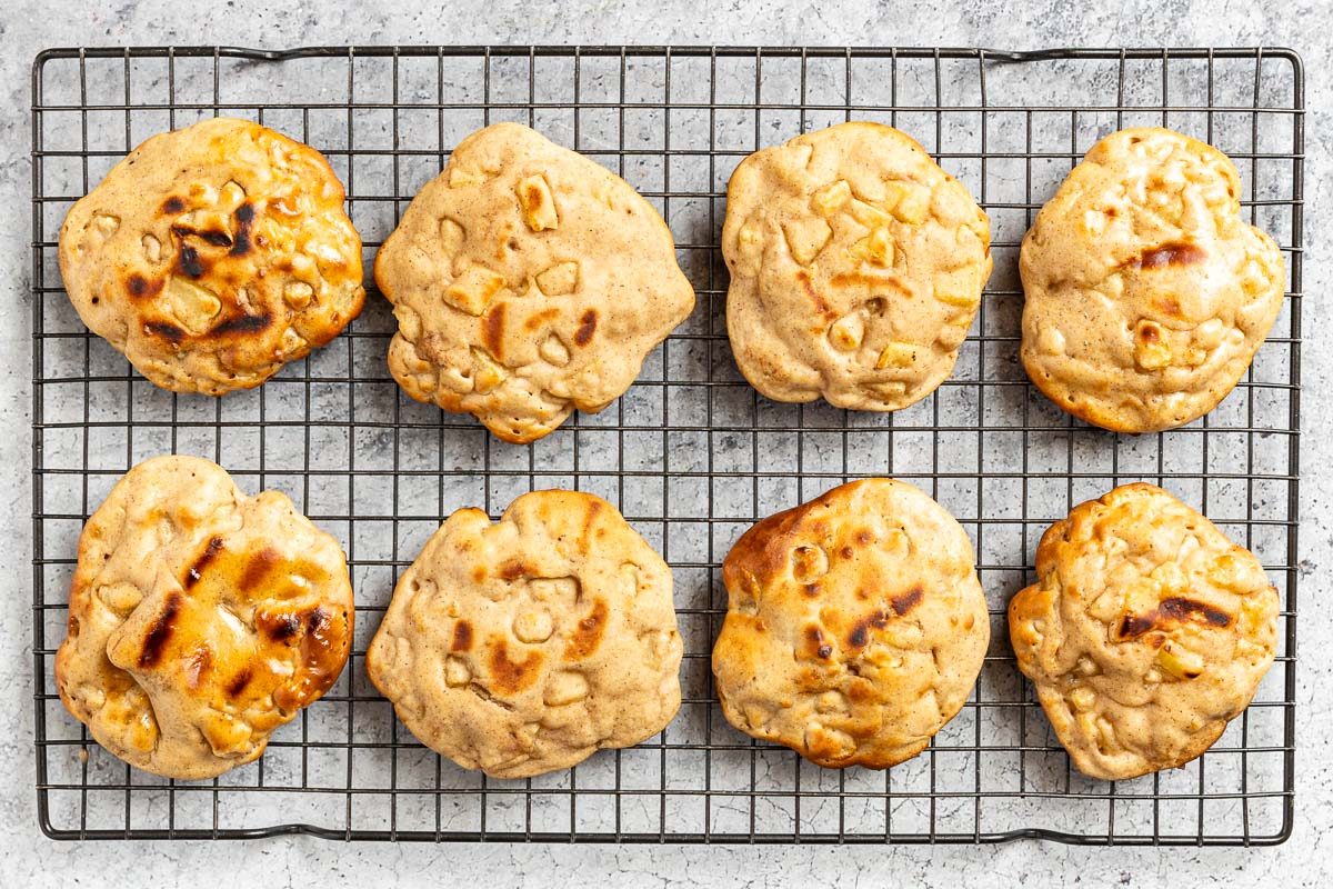 Taste of Home Air Fryer Apple Fritters photo of the cooked apple fritters. 