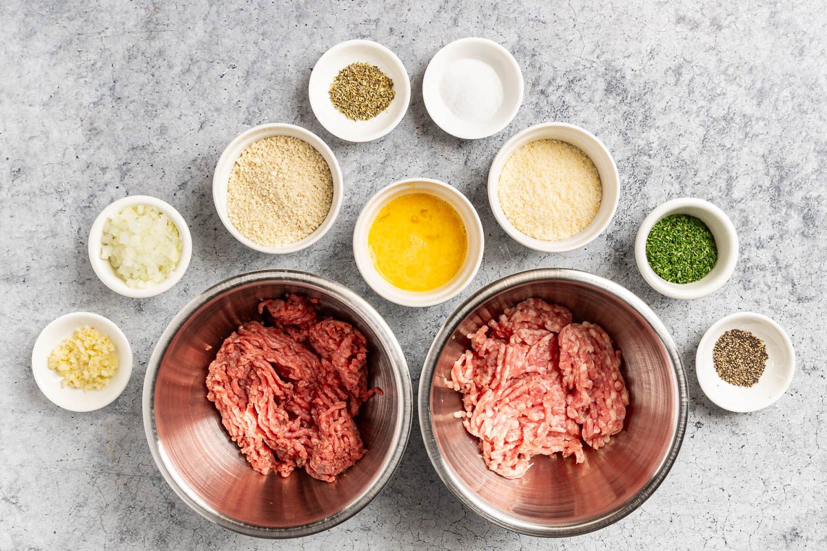 Taste of Home Air Fryer Meatballs photo of the ingredients.