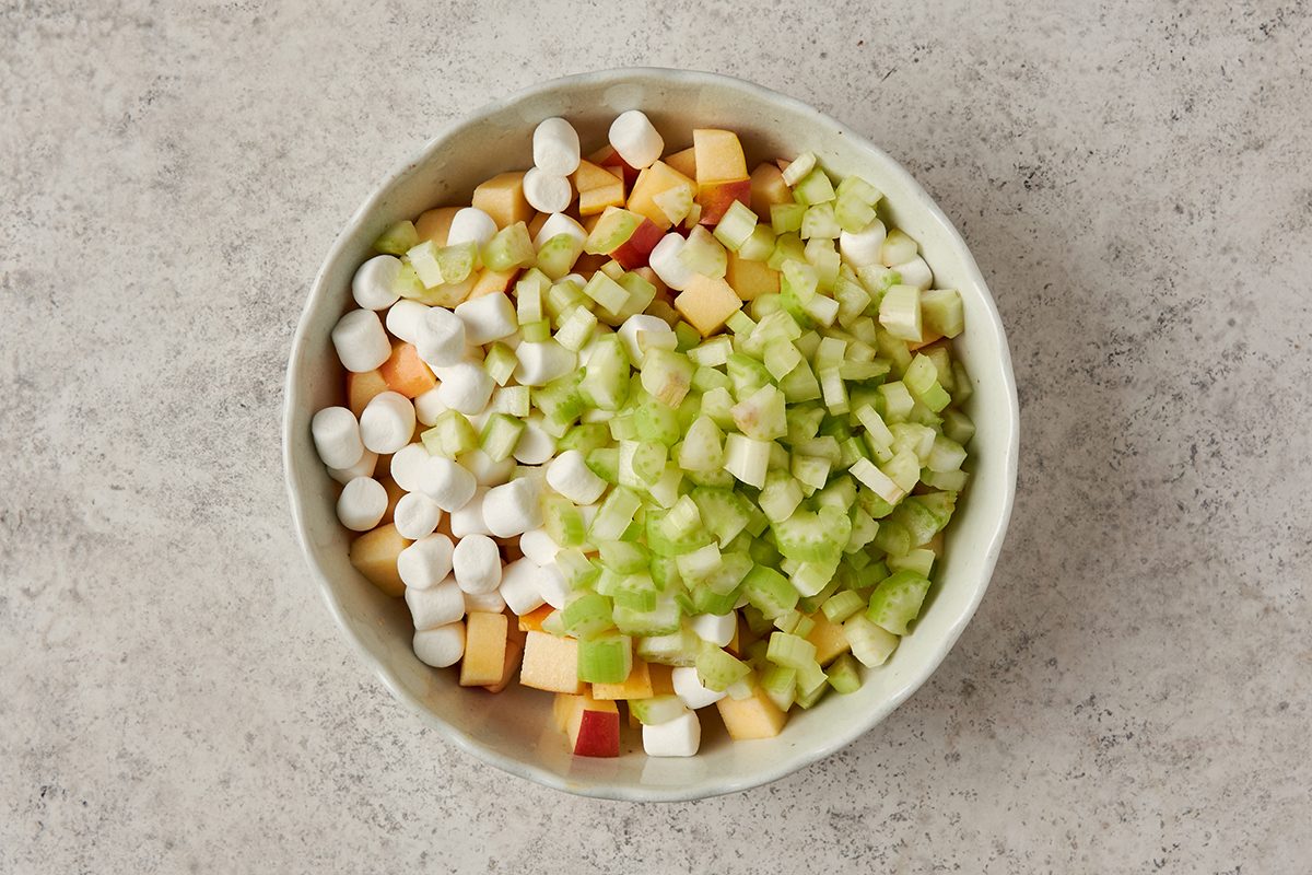 Mix in celery and marshmallows