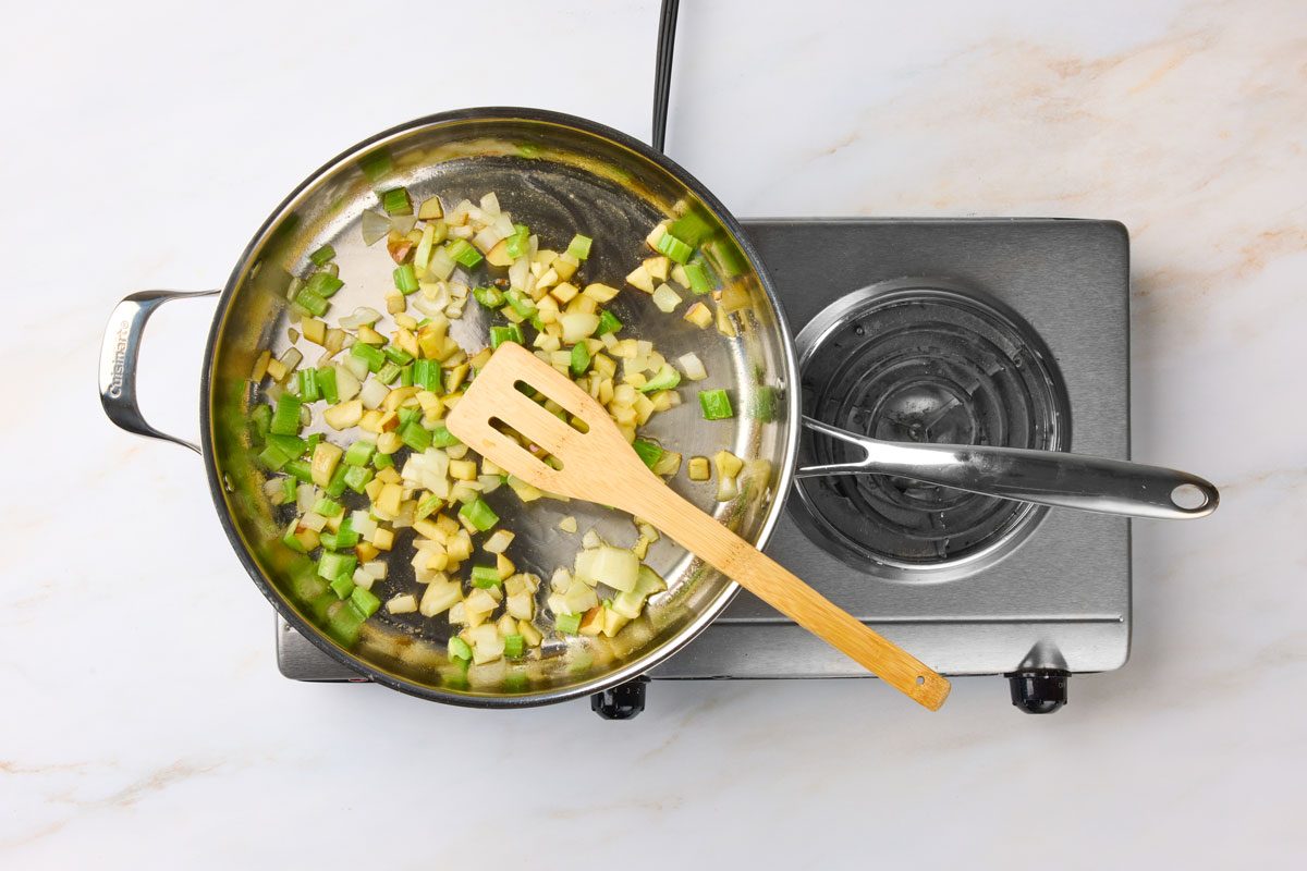 saute the vegetables