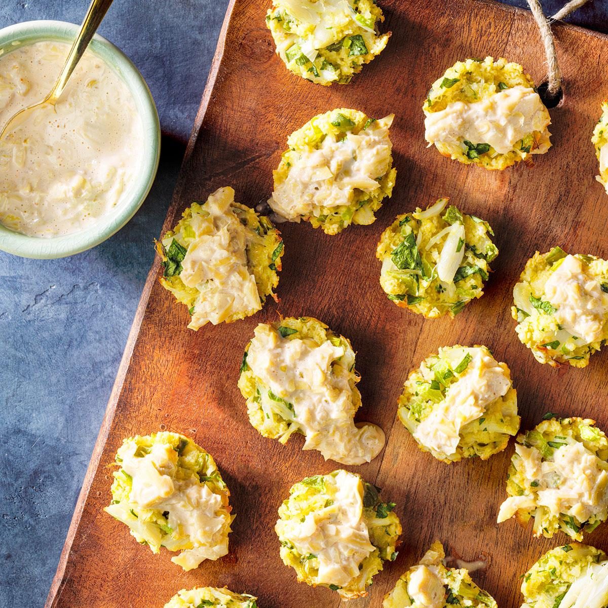 Artichoke-Topped Crab Bites