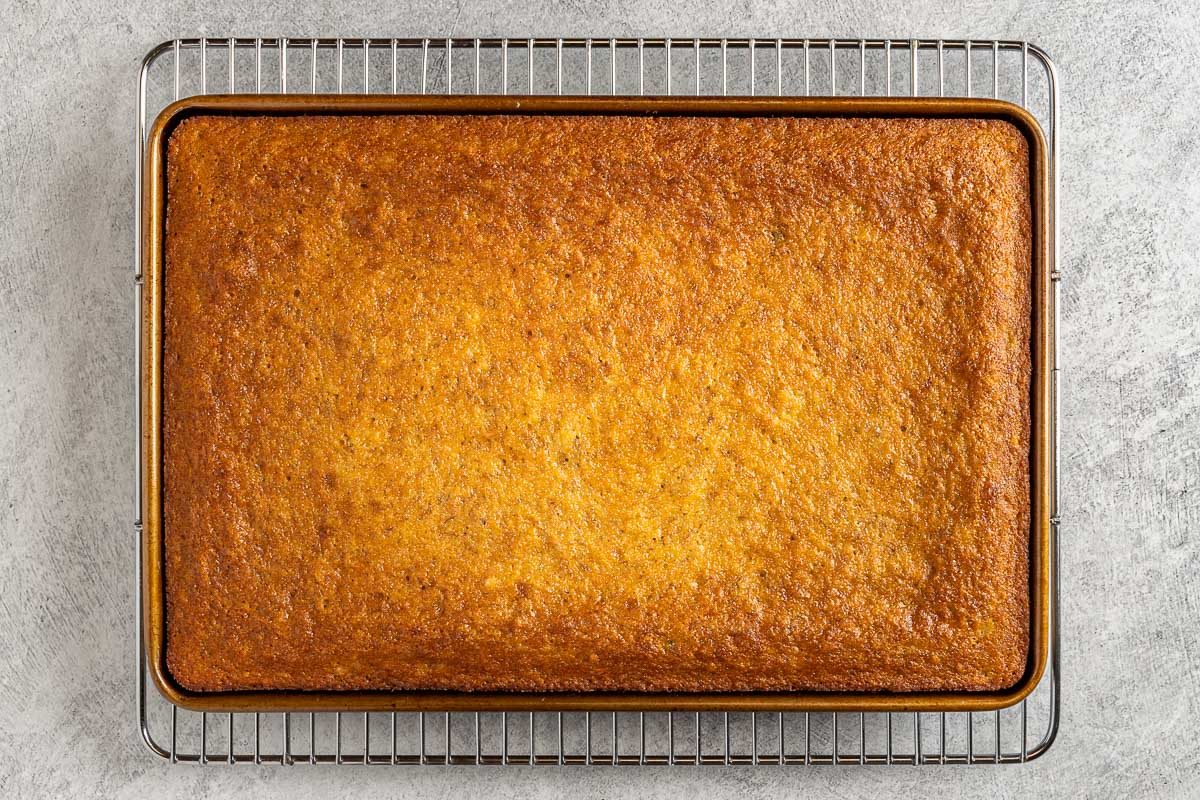 Taste of Home Banana Bars photo of the baked banana cake.