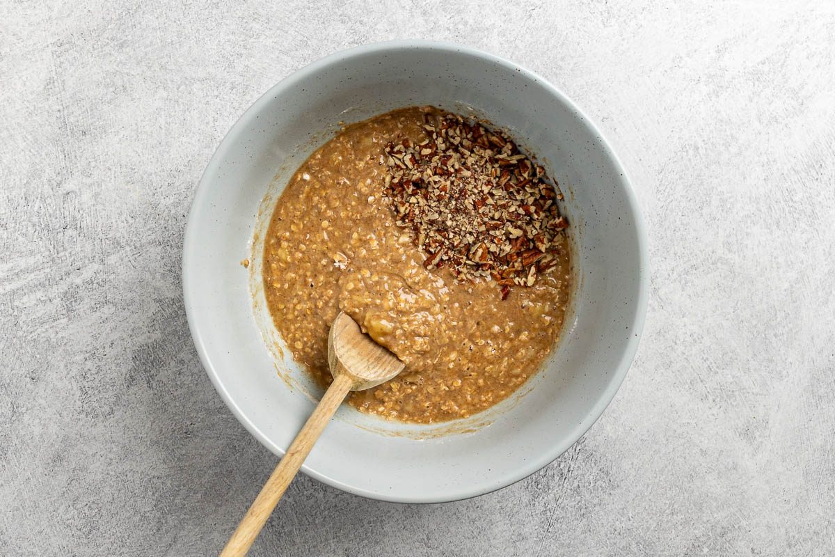 Banana Oat Muffin batter