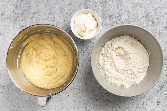 prepared ingredients for the batter.