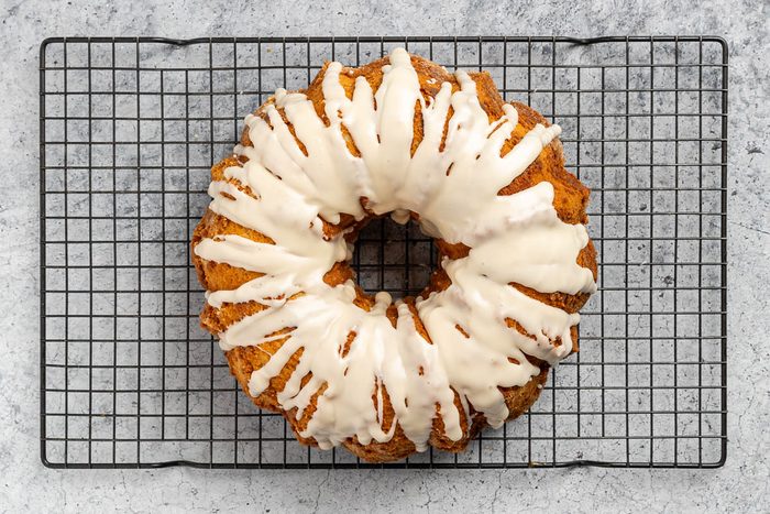 Banana Pound Cake with glaze
