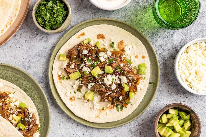 Taste of Home Beef Carnitas photo of the finished recipe.