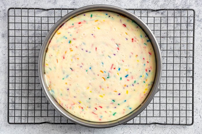 Taste of Home Birthday Cheesecake photo of the baked cheesecake.