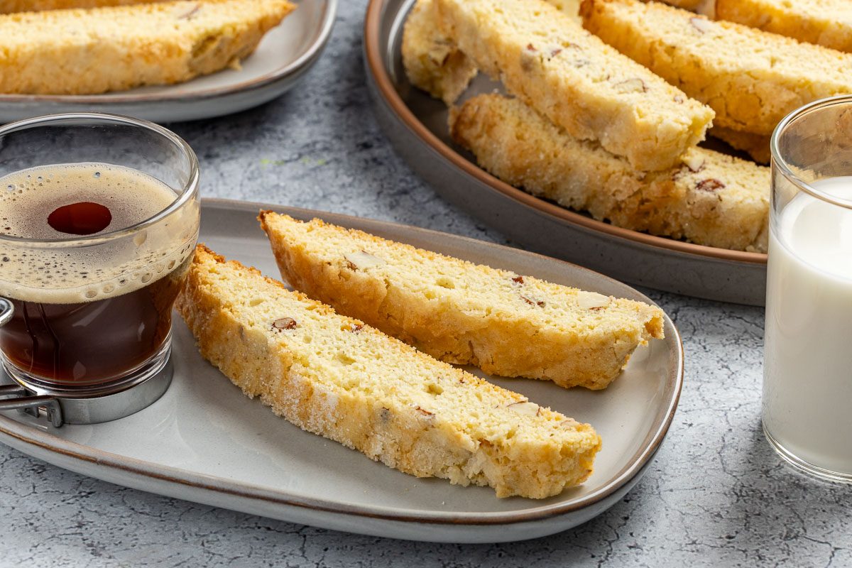 Biscotti on a plate