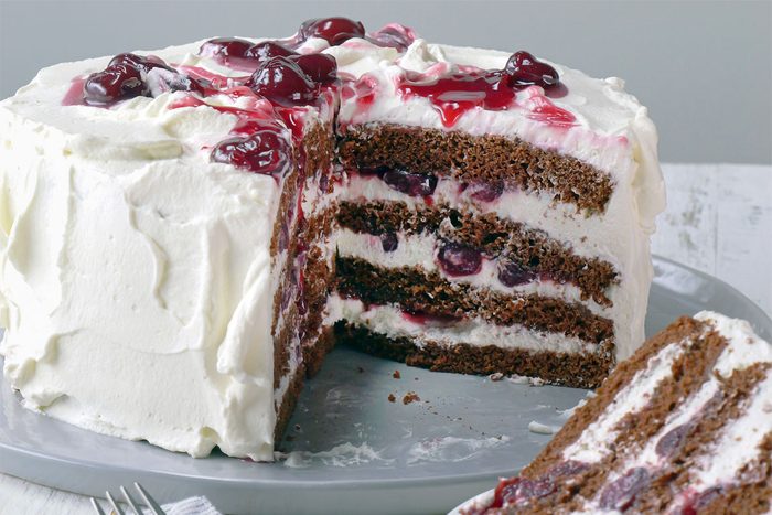 Wide Shot Of German Black Forest Cake