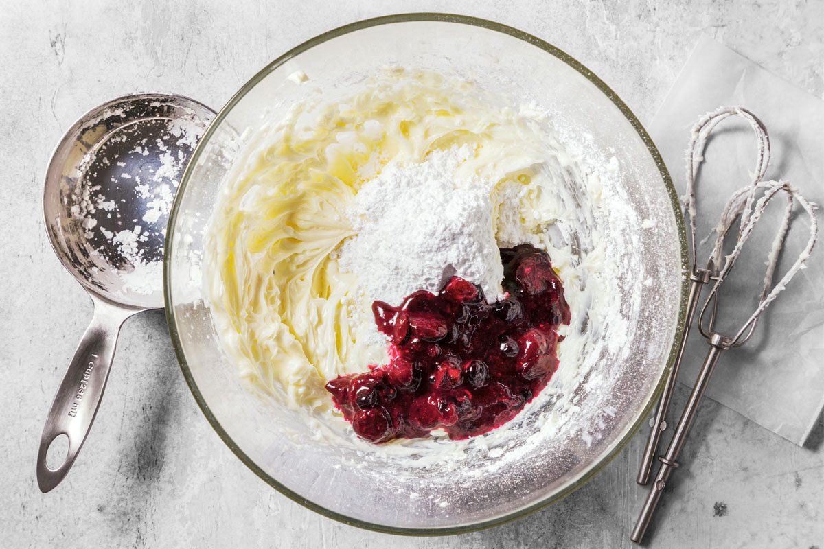 While Baking, Place Cream Cheese In A Large Mixing Bowl.