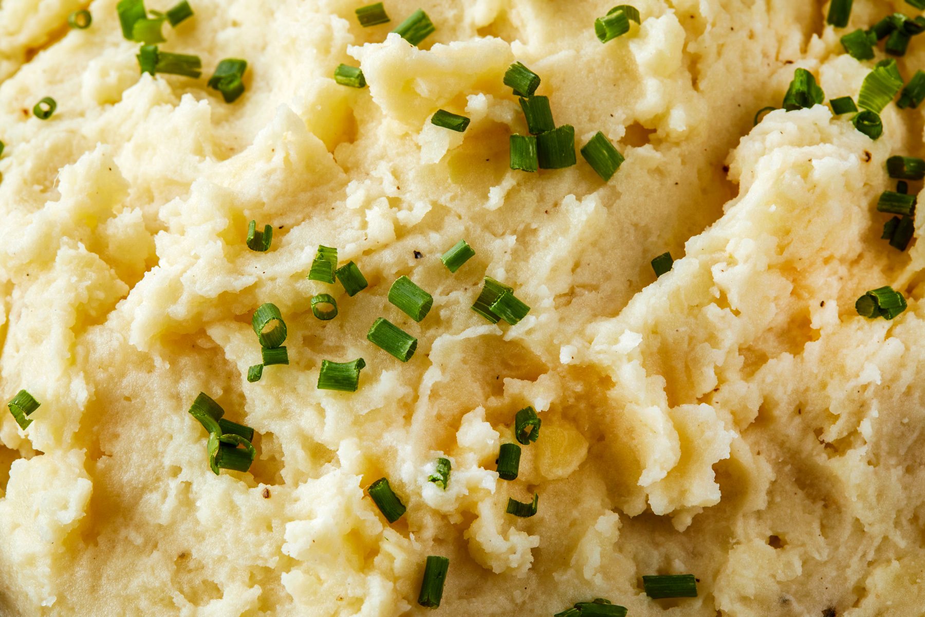 A close-up shot of creamy browned butter mashed potatoes.