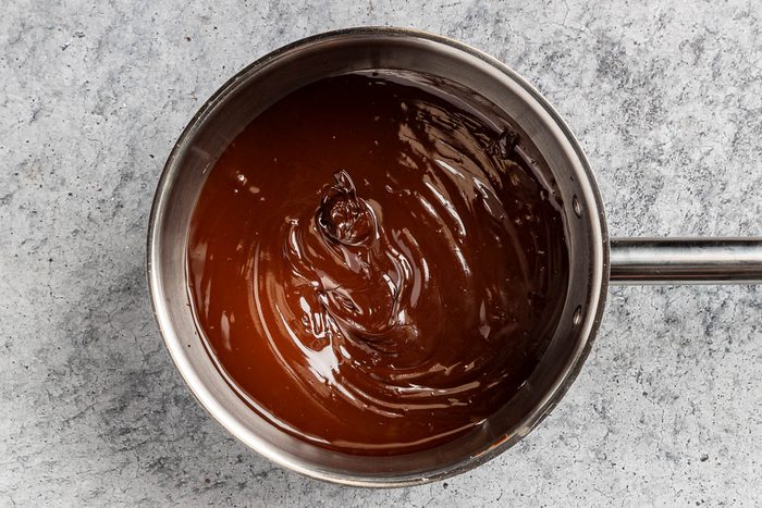 melted chocolate and butter.