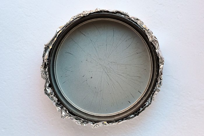 Wrap the sprinform pan in foil to keep water from seeping into the cake.