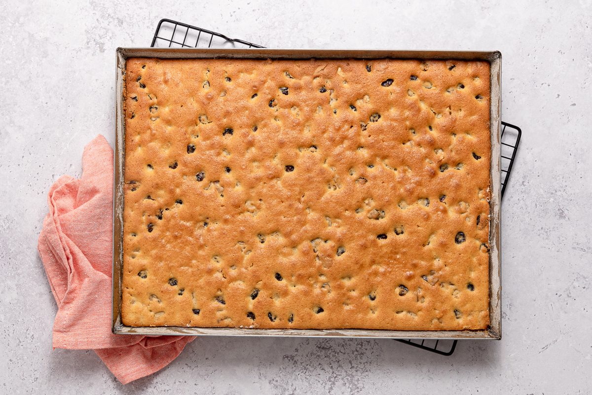 Baked Cranberry Cake In Pan