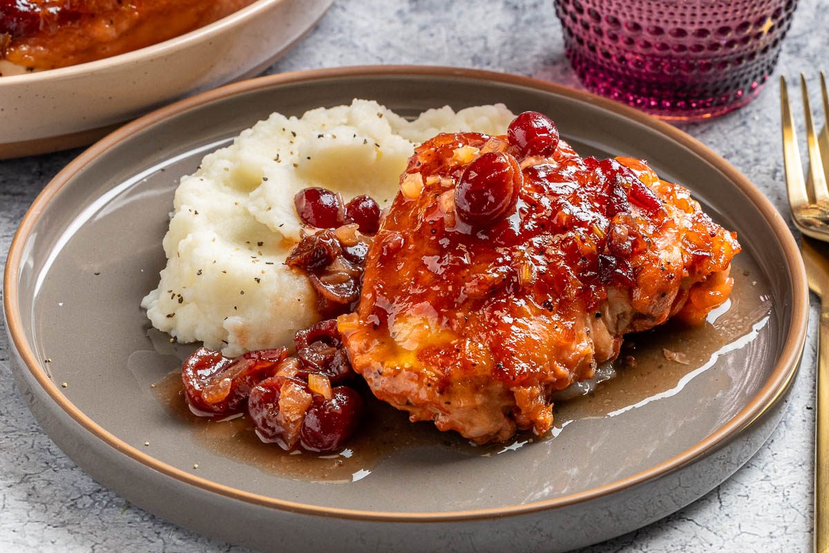 Taste of Home Cranberry Chicken Recipe photo of the finished recipe.