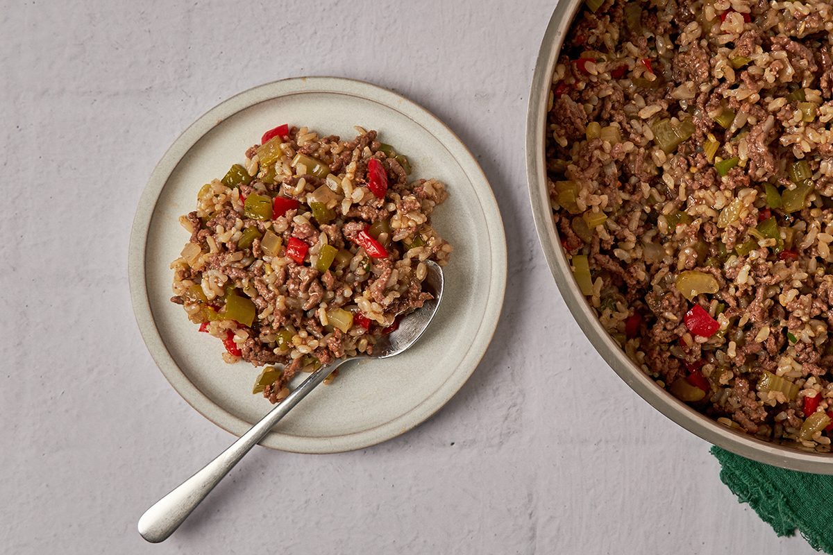 Dirty rice with ground beef by Taste of Home