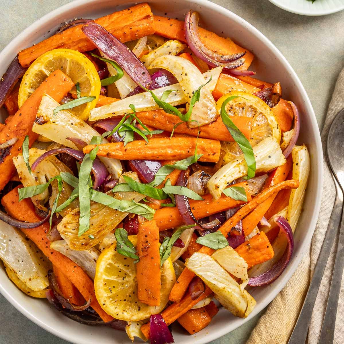 Taste of Home Roasted Fennel and Carrots photo of the finished recipe.
