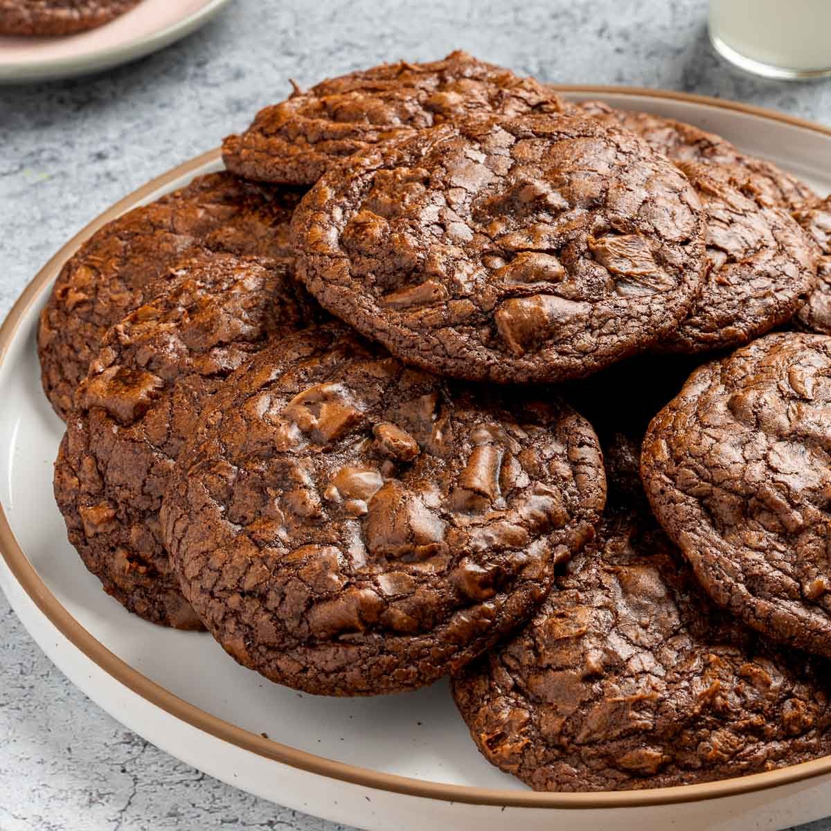 brownie cookies on a plate