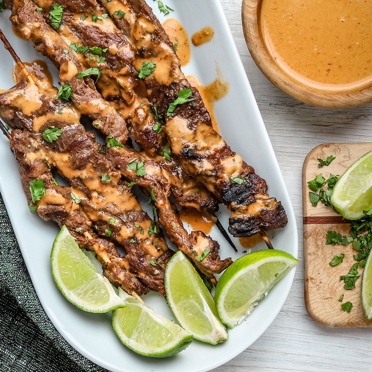 Beef Satay with Peanut Sauce