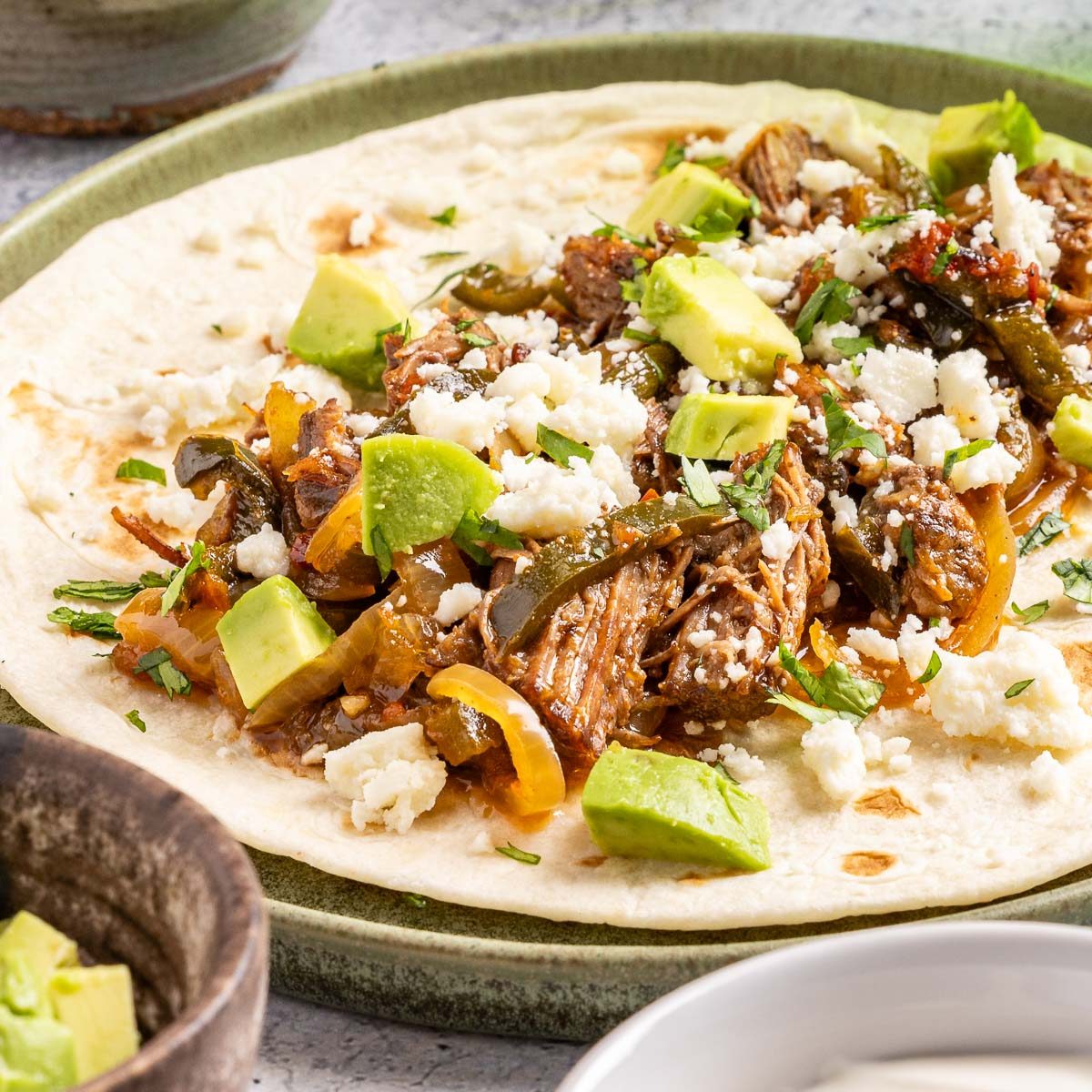 Taste of Home Beef Carnitas photo of the finished recipe.