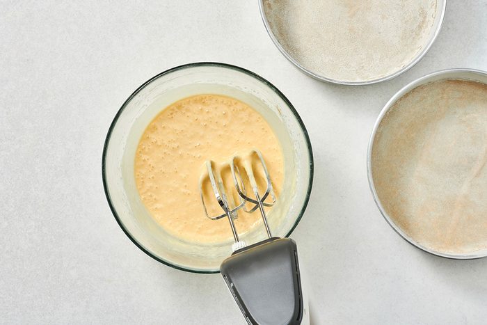 Preparing the cake layer batter