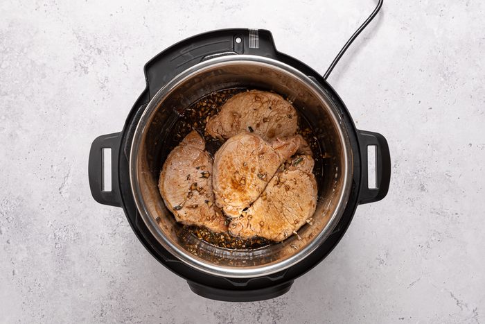 Browned Tenderloing Inside Instant Pot