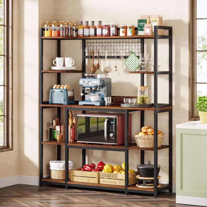 Keenyah Rustic Metal Baker's Rack