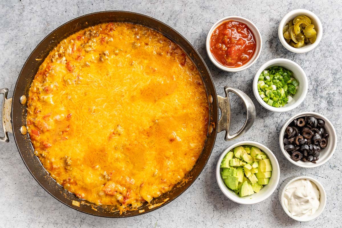 Taste of Home Keto Taco Casserole photo of the baked casserole.