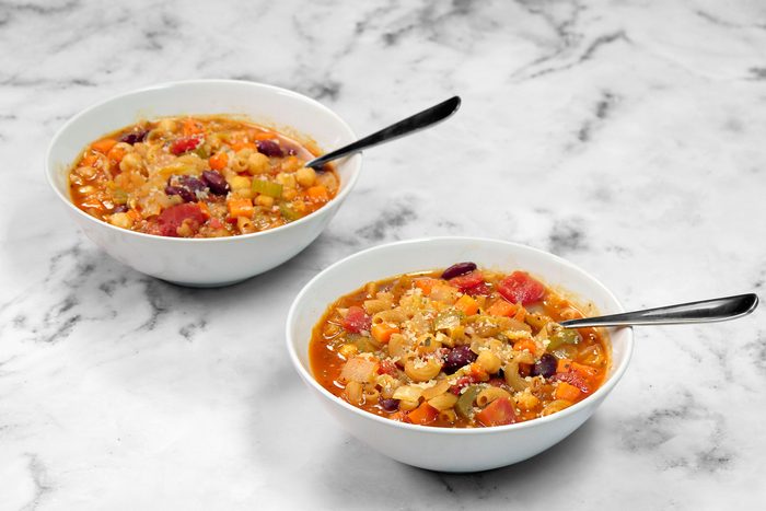 Minestrone Soup served in bowls