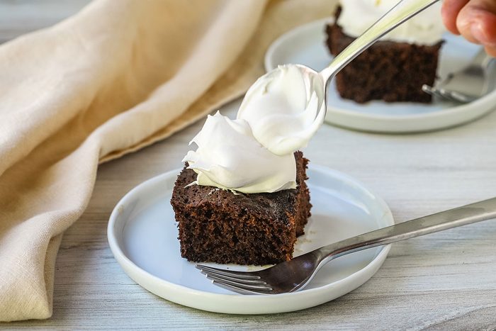 An old-fashioned molasses cake with whipped topping, from Taste of Home.