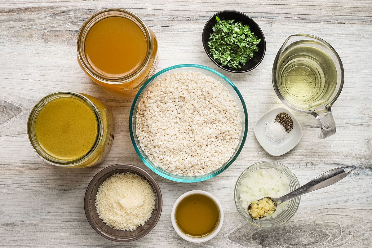 Ingredients for Parmesan risotto, a recipe from Taste of Home.