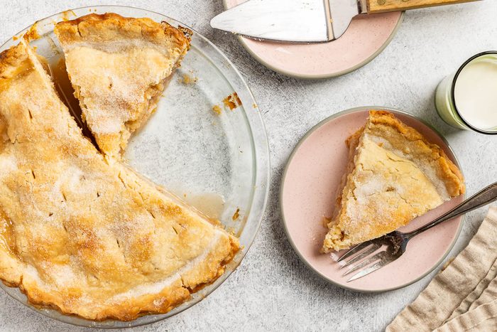 Taste of Home Pear Pie photo of the finished recipe cut into slices.