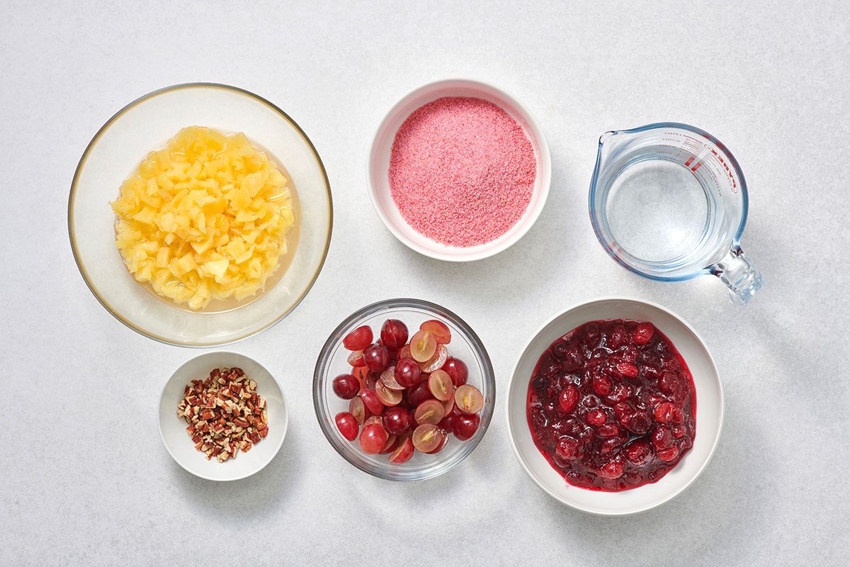 Ingredients for Cranberry Jello Salad
