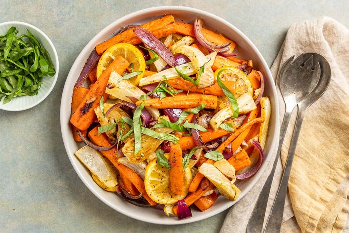 Taste of Home Roasted Fennel and Carrots photo of the finished recipe.