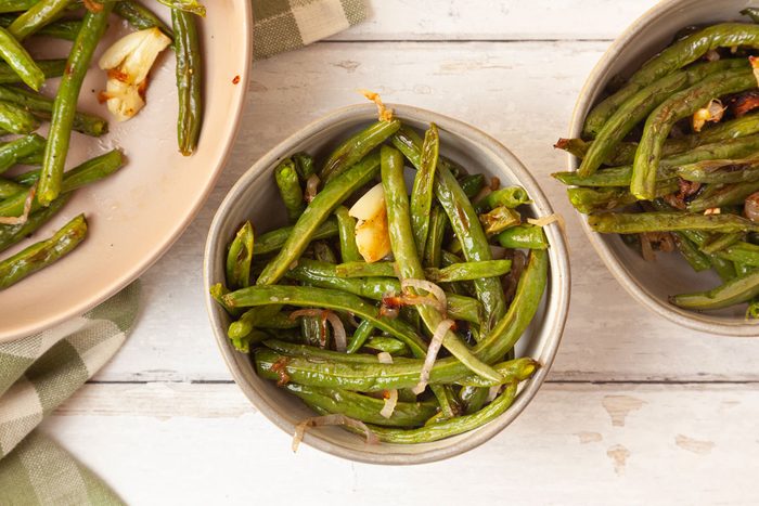 two single servings of Taste of Home Roasted Green Beans