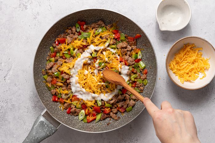 Sausage Stars Filling In Pan