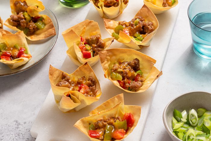Baked Sausage Stars On Marble Board And Plate
