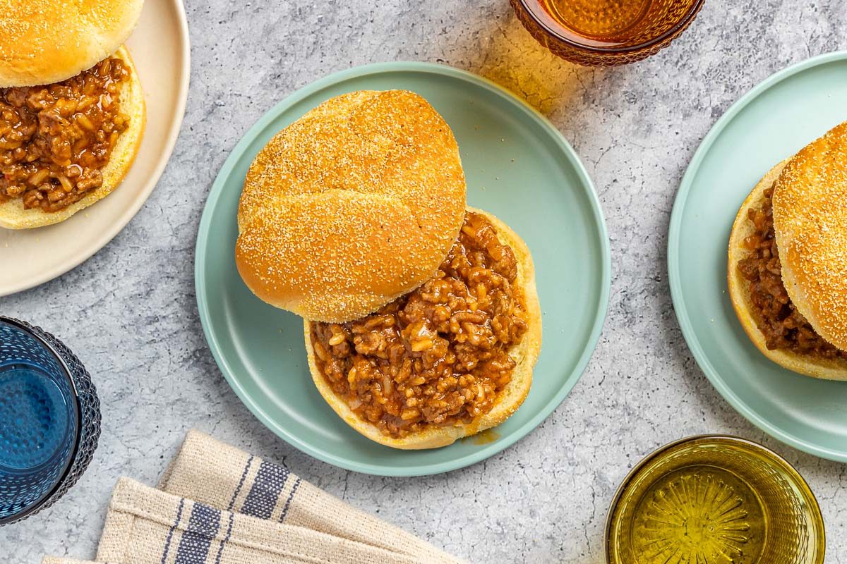 Sloppy Joes with Chicken Gumbo Soup